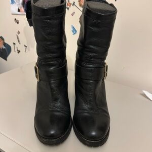 Jimmy Choo black heel boots size 37.5